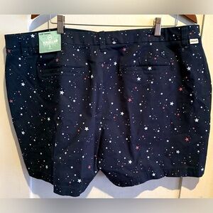New Magellan Navy blue Chino Shorts with Red White Stars